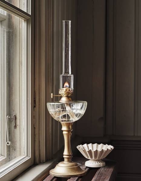 Bilde av Parafinlampe antikk messing